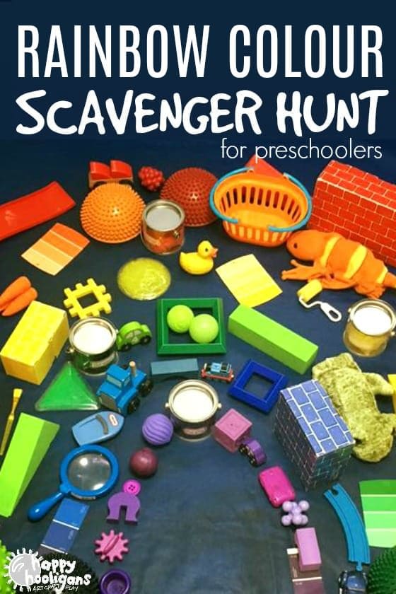 Rainbow Colour Scavenger Hunt for Preschoolers and Toddlers