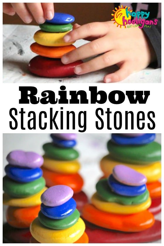 Rainbow Stacking Stones - Happy Hooligans 