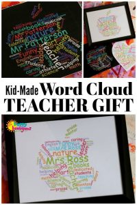 Teacher Appreciation Word Cloud - Unique Gift for Male or Female Teacher