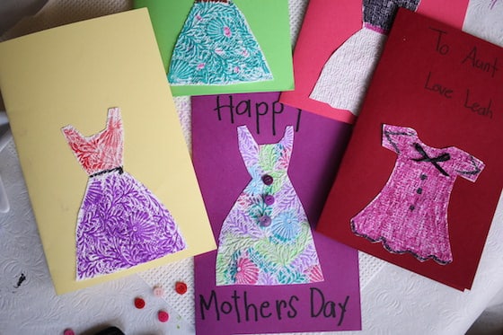homemade mothers day cards with dresses