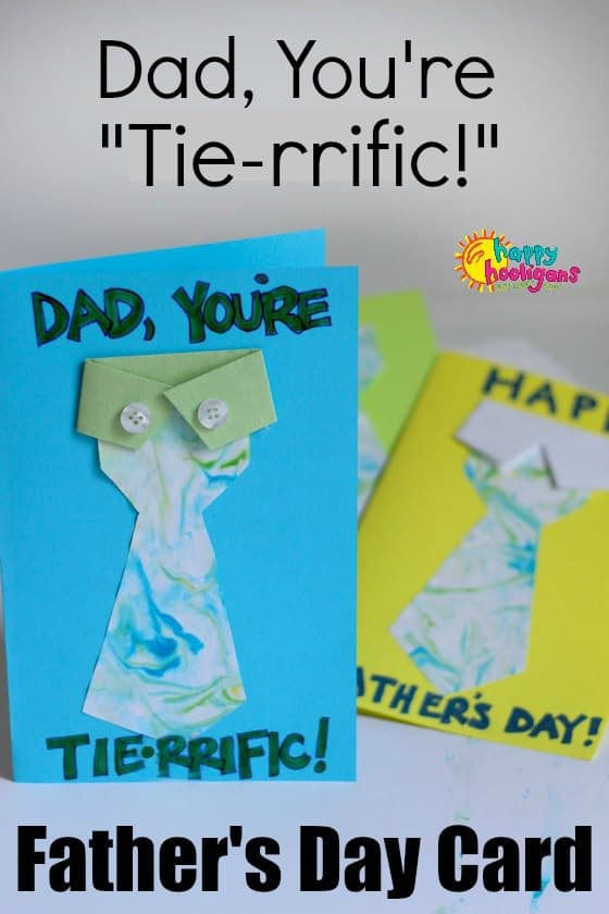 Easy necktie Father's Day Card that smells like Dad - Happy Hooligans