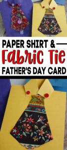 Paper Shirt and Fabric Tie Father's Day Card