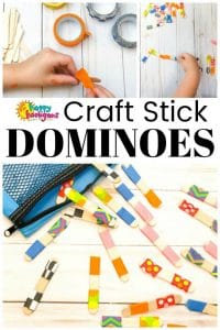 Homemade Craft Stick Dominos for Kids to Make