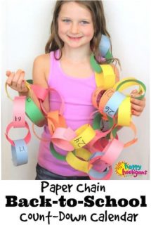 Paper Chain Count Down Calendar for back to school