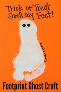 Footprint Ghost Art for Preschoolers