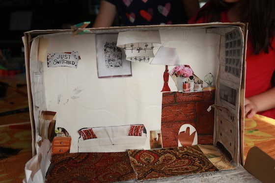 dollhouse with shoebox