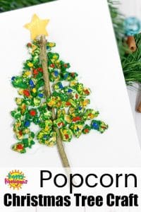 Popcorn Christmas Tree Craft for To