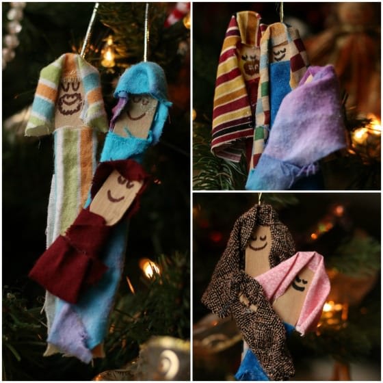 homemade nativity ornaments kids
