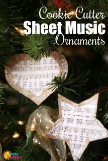 Cookie Cutter Sheet Music Ornaments for Kids to Make