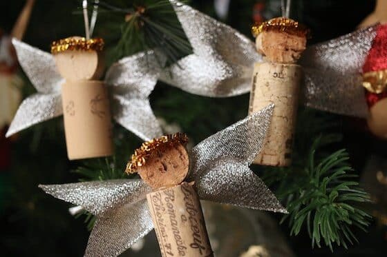 Cork angel Christmas tree ornaments