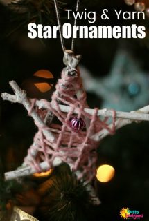 Twig and Yarn Star Ornaments for Kids to Make