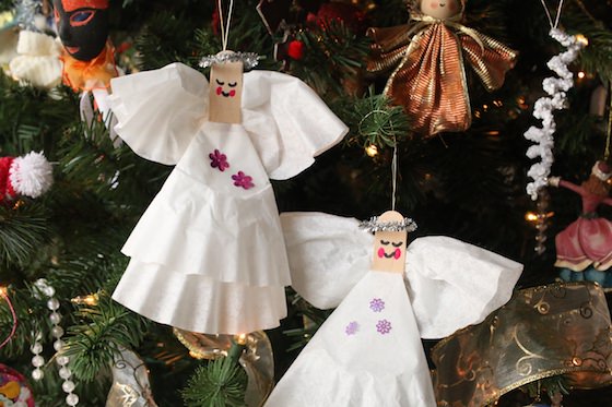 Easy Coffee Filter Angel Craft for Kids 