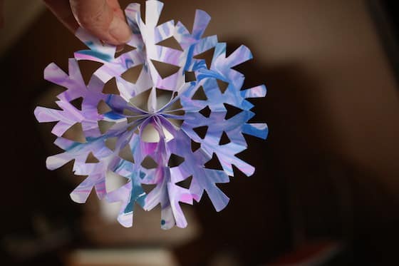 small purple 3D snowflake