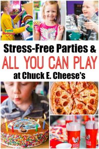 Stress Free, All You Can Play Chuck E. Cheese's Birthday Party