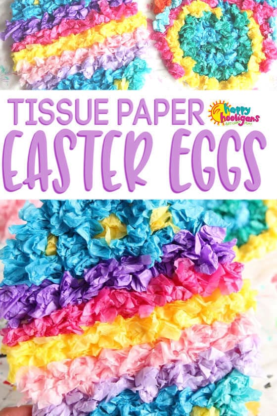 Tissue Paper Easter Egg Craft for Kids