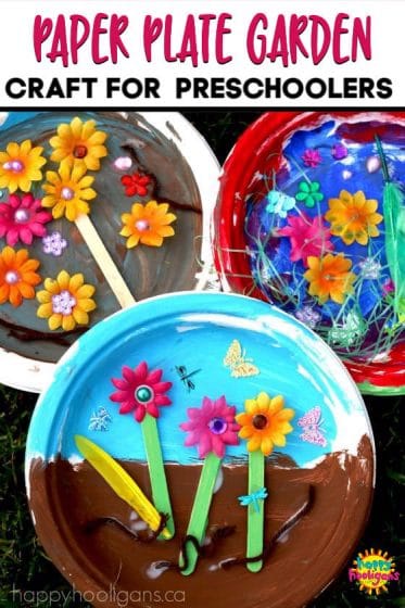 Paper Plate Garden Craft Toddlers and Preschoolers-