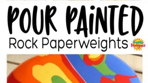 Pour Painting - Rock Paperweights for Kids to Make and Give