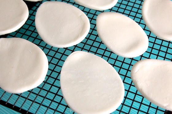 clay dough eggs unpainted baking rack