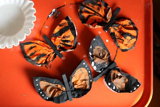 Painted Coffee Filter Monarch Butterfly