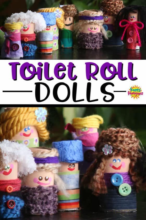 Toilet roll dolls for kids to make