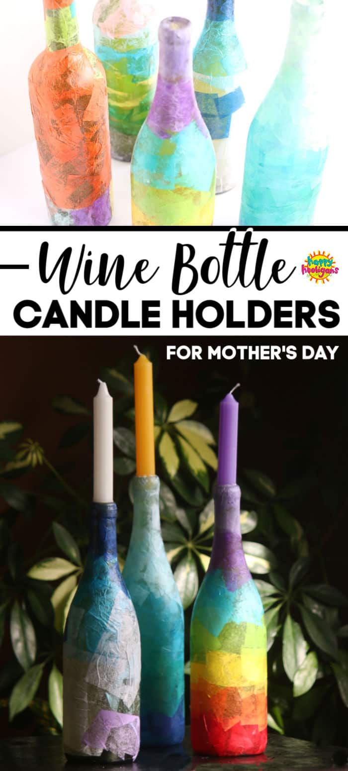 Wine Bottle Candle Holders Long Pin