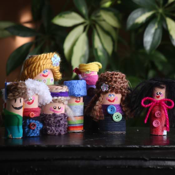 square image 8 loo roll dolls