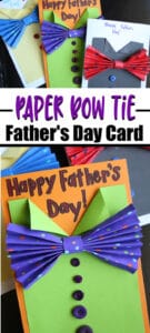 Paper Bow Tie Father's Day cards for Kids to make