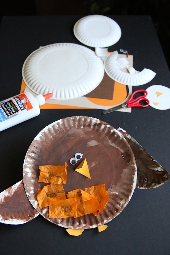Supplies for making paper plate robin