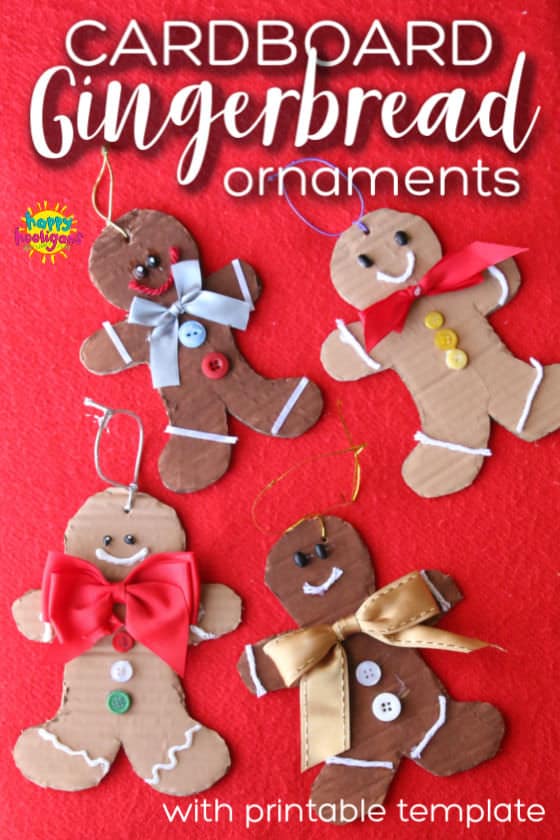 Cardboard Gingerbread Man Ornaments - Feature Photo