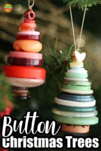 Button Christmas Tree Ornaments and Table Toppers