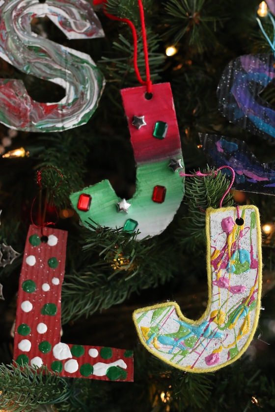Alphabet gingerbread man Christmas Decoration Hanging Decoration Initials Letter 