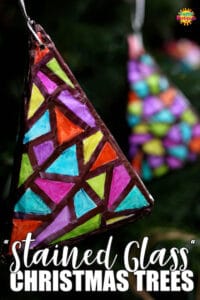 Homemade Ornaments stained glass and sharpies