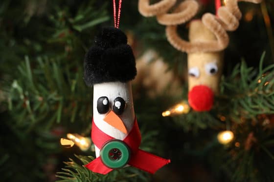 Cork snowman ornament