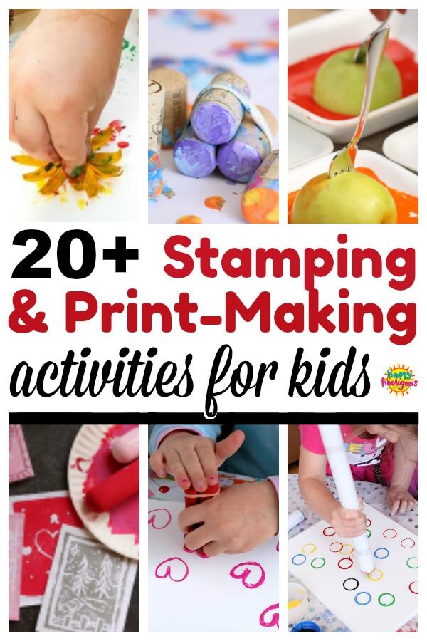 stamping and printmaking activities for kids - feature image