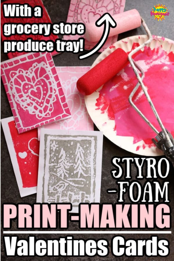 styrofoam printmaking for kids homemade cards