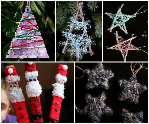 Christmas Crafts with Yarn for Kids
