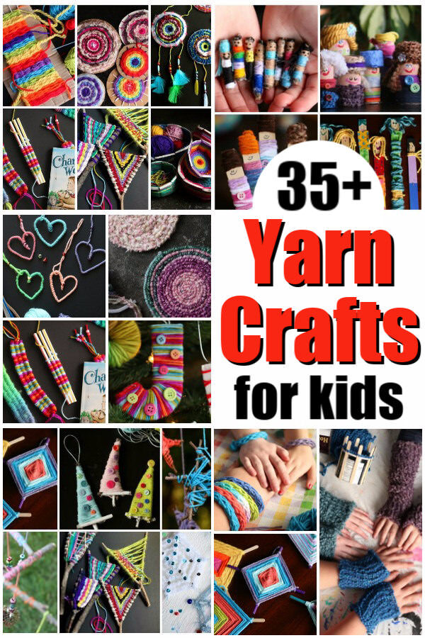 Yarn Crafts for Kids (collage)