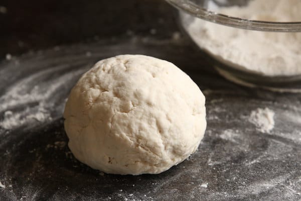 ball of homemade pretzel dough
