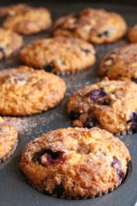 Blueberry oatmeal muffins feature image