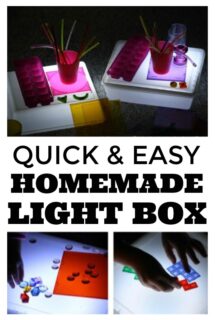 Homemade Light Box for Preschoolers