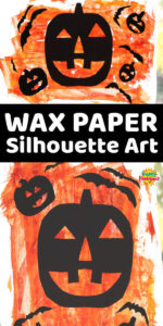 Long Pin Pumpkin Silhouttes on wax paper