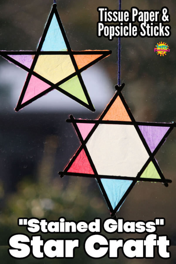 Tissue Paper Stained Glass Star Craft