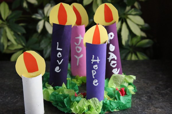 finished advent wreath for preschoolers