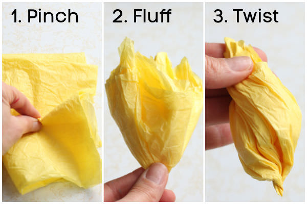collage how to make tissue paper flame