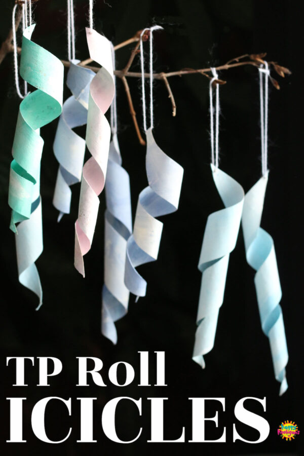 Toilet Paper Roll Icicle Craft 