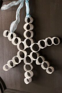 Toilet Paper Roll Snowflake Craft