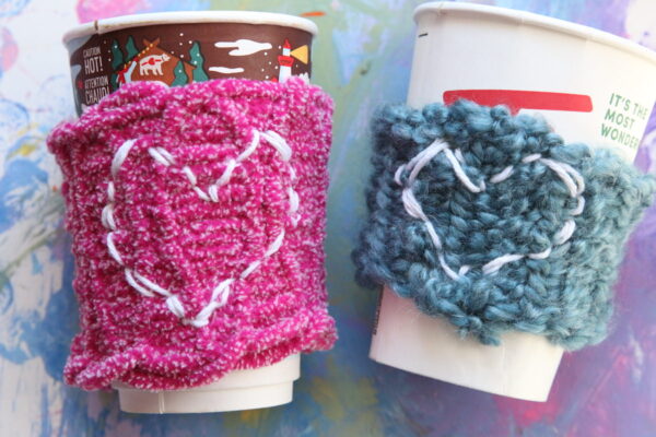 loom knit coffee cup sleeves