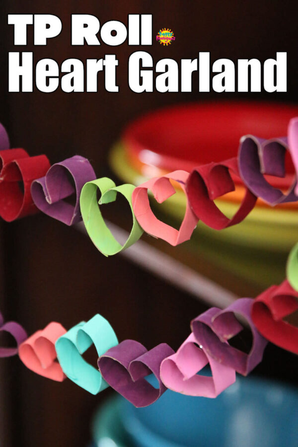 toilet paper roll heart garland
