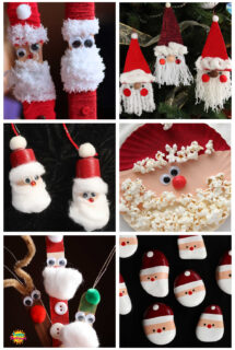 Collage of our best santa crafts for kids