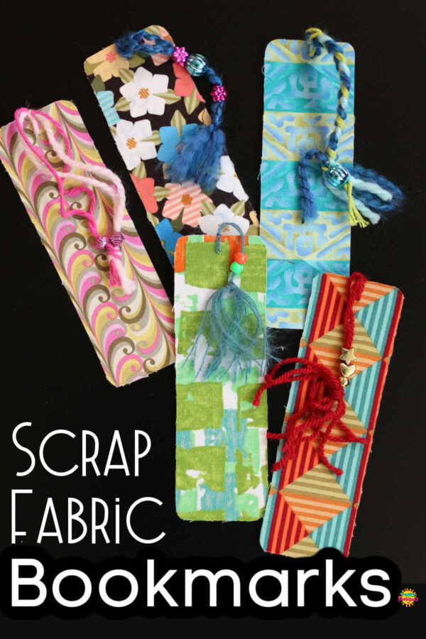 5 no-sew fabric bookmarks made by kids 